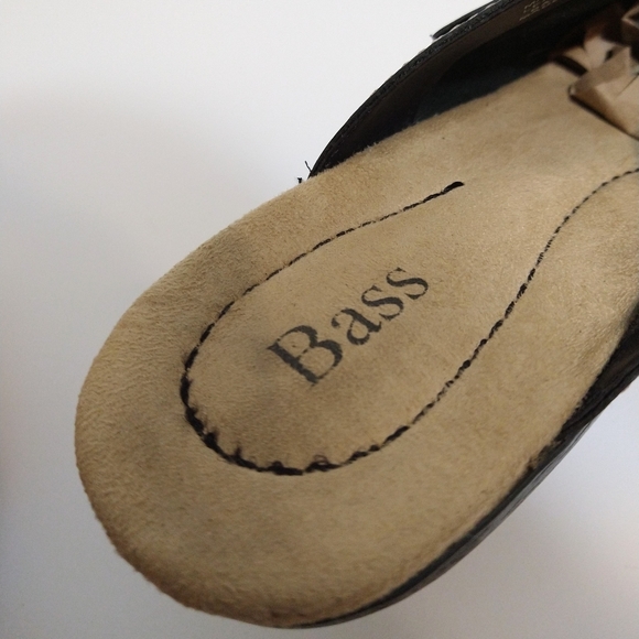 Bass Leather Casey Style Black Mules/Clogs Size 8 - Picture 7 of 9